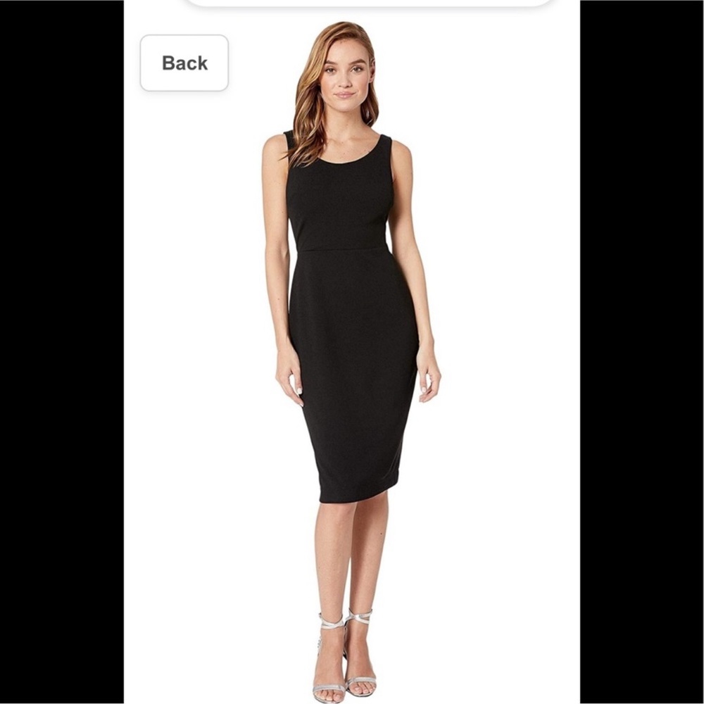 Betsy Johnson black midi dress, new with tags.  Size 4